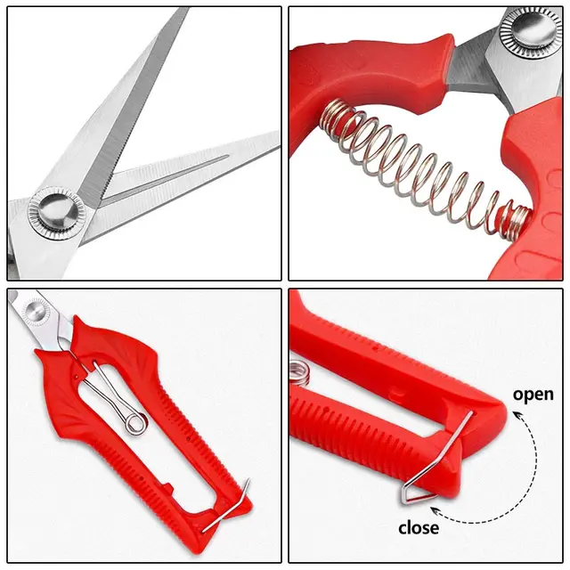 Kerti Metsző Olló Cserepes Ágak Gyümölcsök Kis Háztartási Kézi Szerszámok Ültetvényes Kertészeti - Image 6