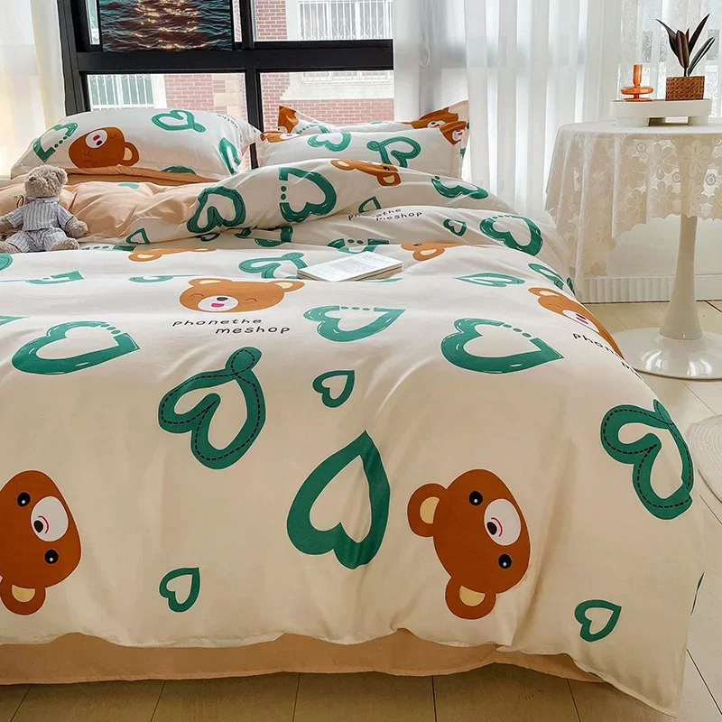 

1PC Ins Style Duvet Cover/ Quilt Cover Bedclothes Bed Sheet Single Double Queen King Size Qulit Covers Without Pillowcases