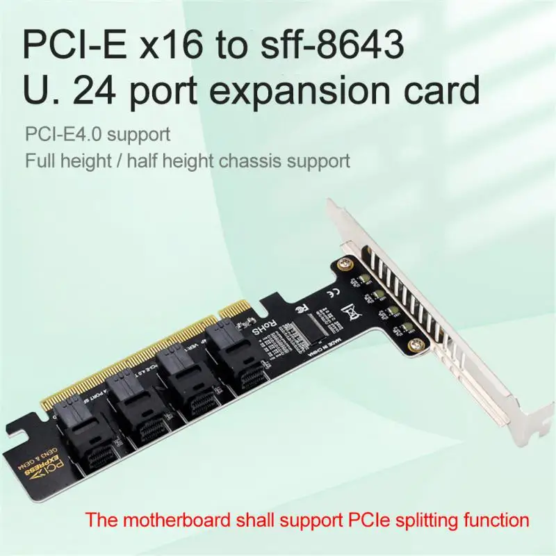 

Pcie4.0 стабильная раздельная карта Pci-e X16 для Sff-8643 Sff-8643 Sff-8639 высокоскоростные Компьютерные аксессуары Pcie к U2 портативный адаптер