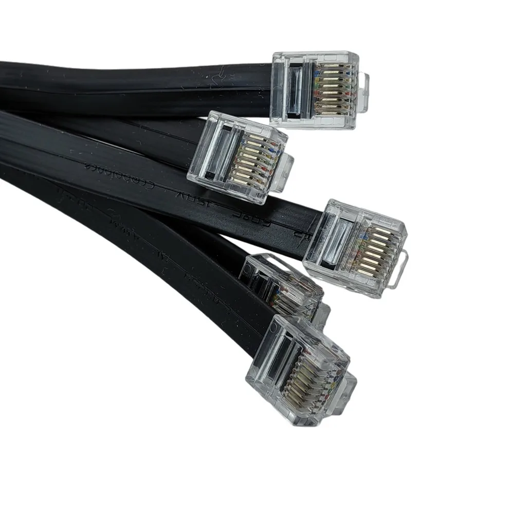 Compact Flat Cat5e Ethernet Patch Cable with RJ45 Connector