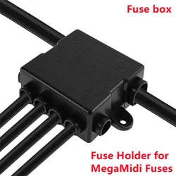 Heavy Duty 5 - Way Power Distribution Fuse Box with Bus Bar for Automotive and Marine Applications