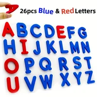 Red & Blue English Letter Magnetic Stickers Number Refrigerator Magnetic Stickers Alphabet Spelling Educational Kids Toys 1