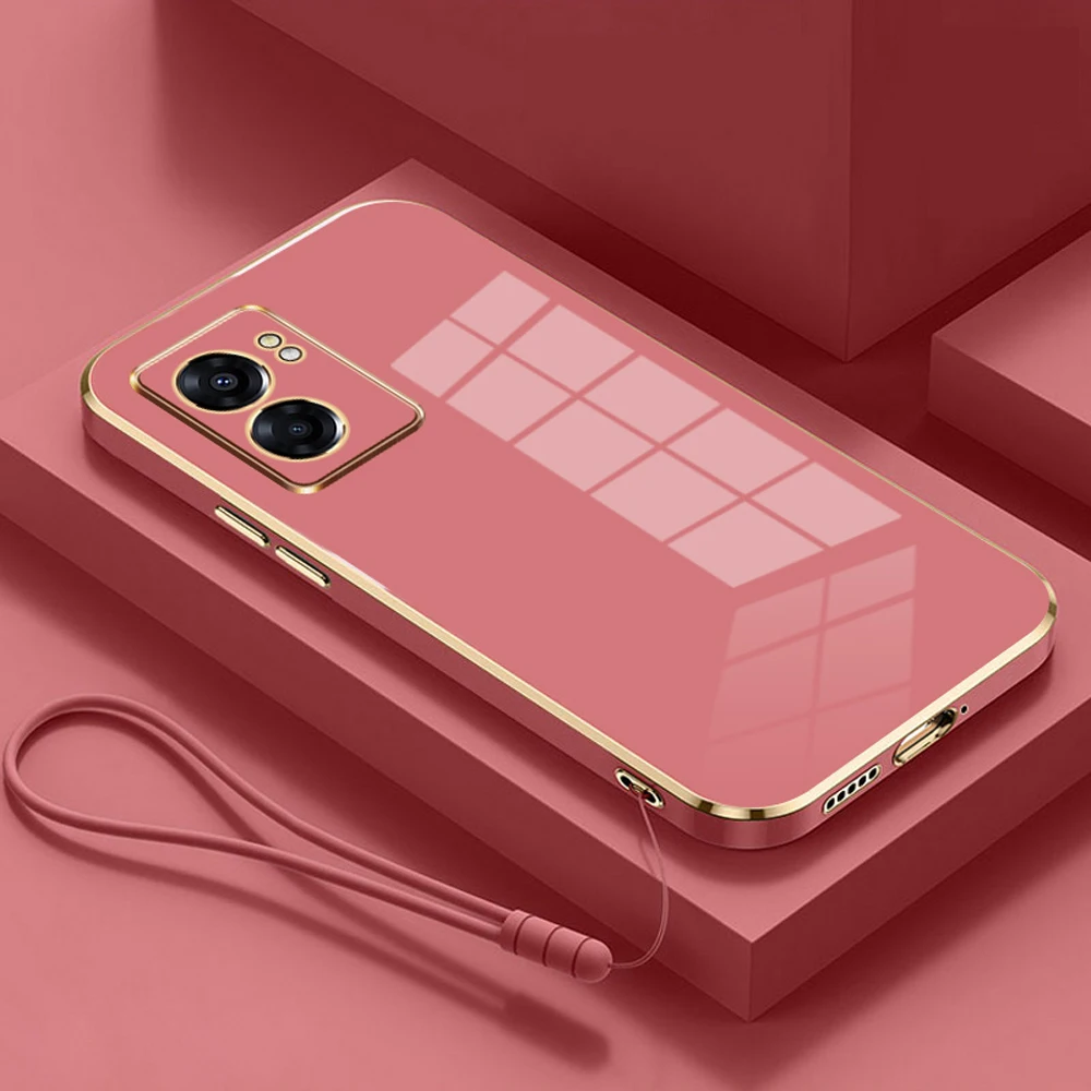Luxury Shockproof Silicone Back Cover with Square Plating
