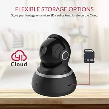 YI Dome 1080p HD Camera CCTV IP 360° Detection Wifi Wireless Night Vision IR Two-Way Audio Security Surveillance System black 1