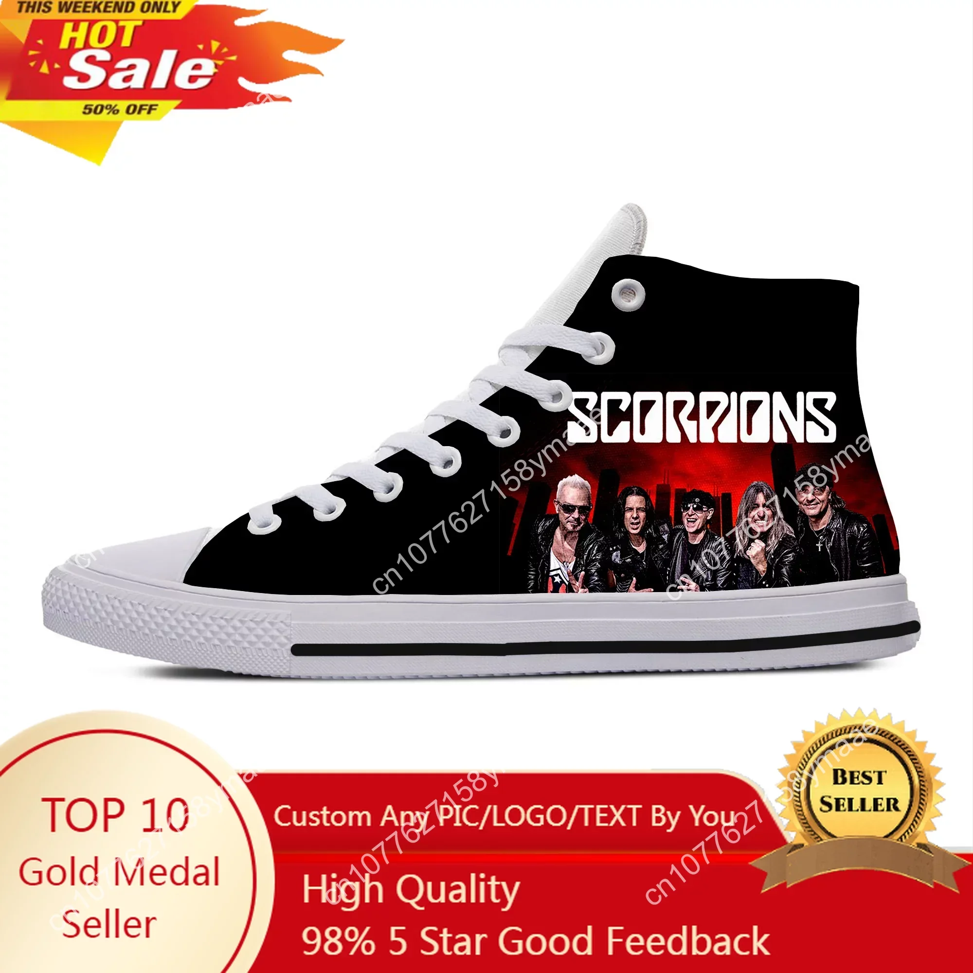 

Hot Cool Summer Fashion 3D Scorpions High Latest Sneakers Men Women High Quality Casual Shoes High Help Fashion Board Shoes