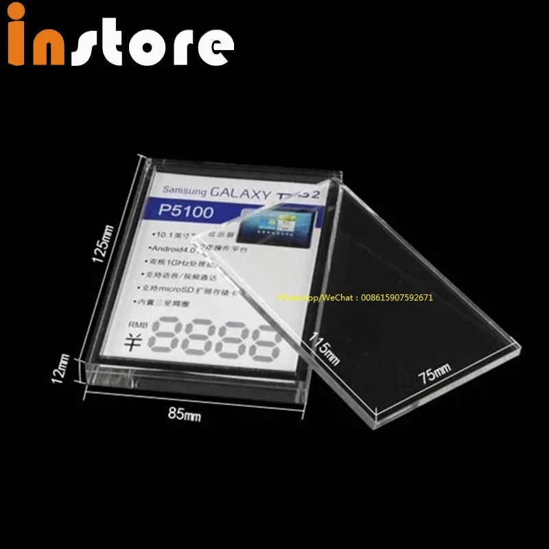 20 Pcs Ddesktop Mobile Phone Acrylic Price Tag Sign Display Stand