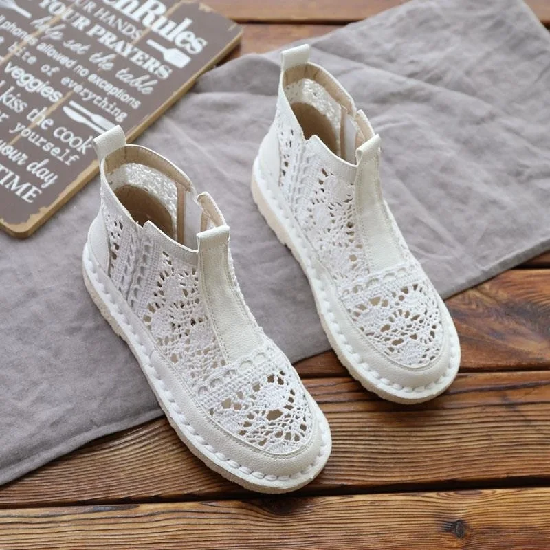 New Women's Breathable Mesh Boots Summer Shoes Lace Walking Shallow New Solid Non Slip Casual Shoes 35-40 Vulcanize Shoes 4