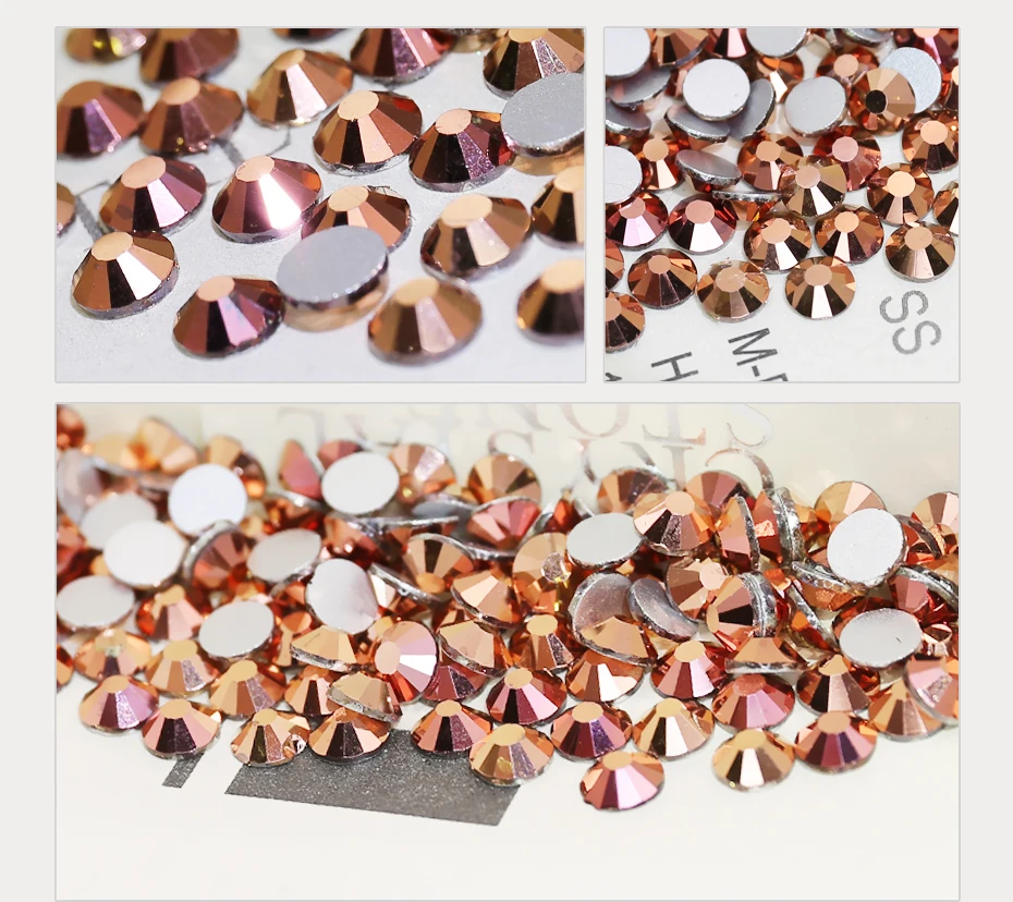 Jet Hematite Shiny Black Non hot fix Rhinestones for DIY 3D nail crystals glitters strass glass sticker for manicure art decor