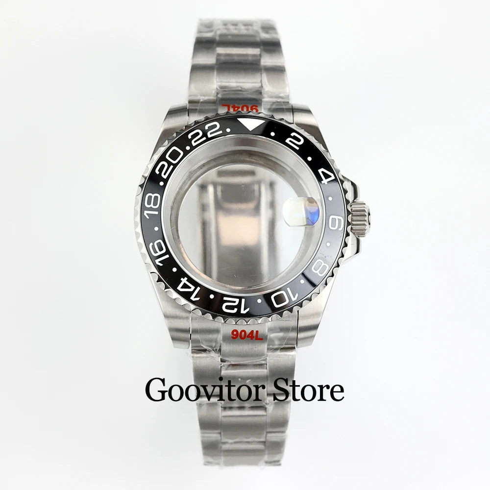 40MM NH35 case and oyster bracelet For sub yacht gmt NH34 NH35 NH36 Movement 28.5mm dial sapphire glass waterproof watch Case
