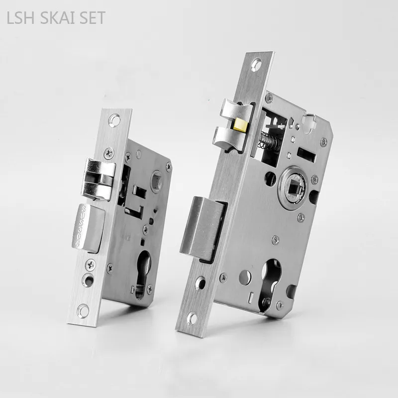 304 สแตนเลสสตีลล็อค Body Multi-Functional ห้องนอนไม้ประตูล็อค Universal ประตูล็อคอุปกรณ์เสริมฮาร์ดแวร์บ้าน 1
