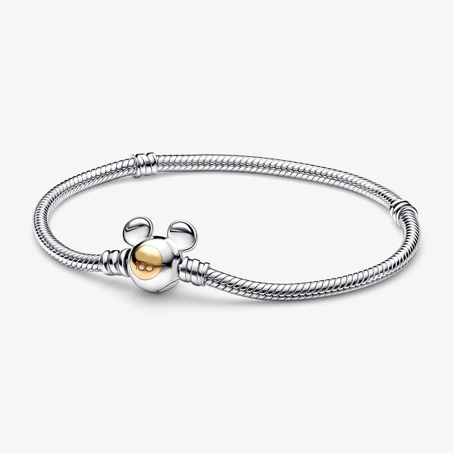 2024 Disney New Silver plata 925 Mickey Minnie Bracelet Charms Suitable For Original  925 Diy Beads Women Jewelry 4