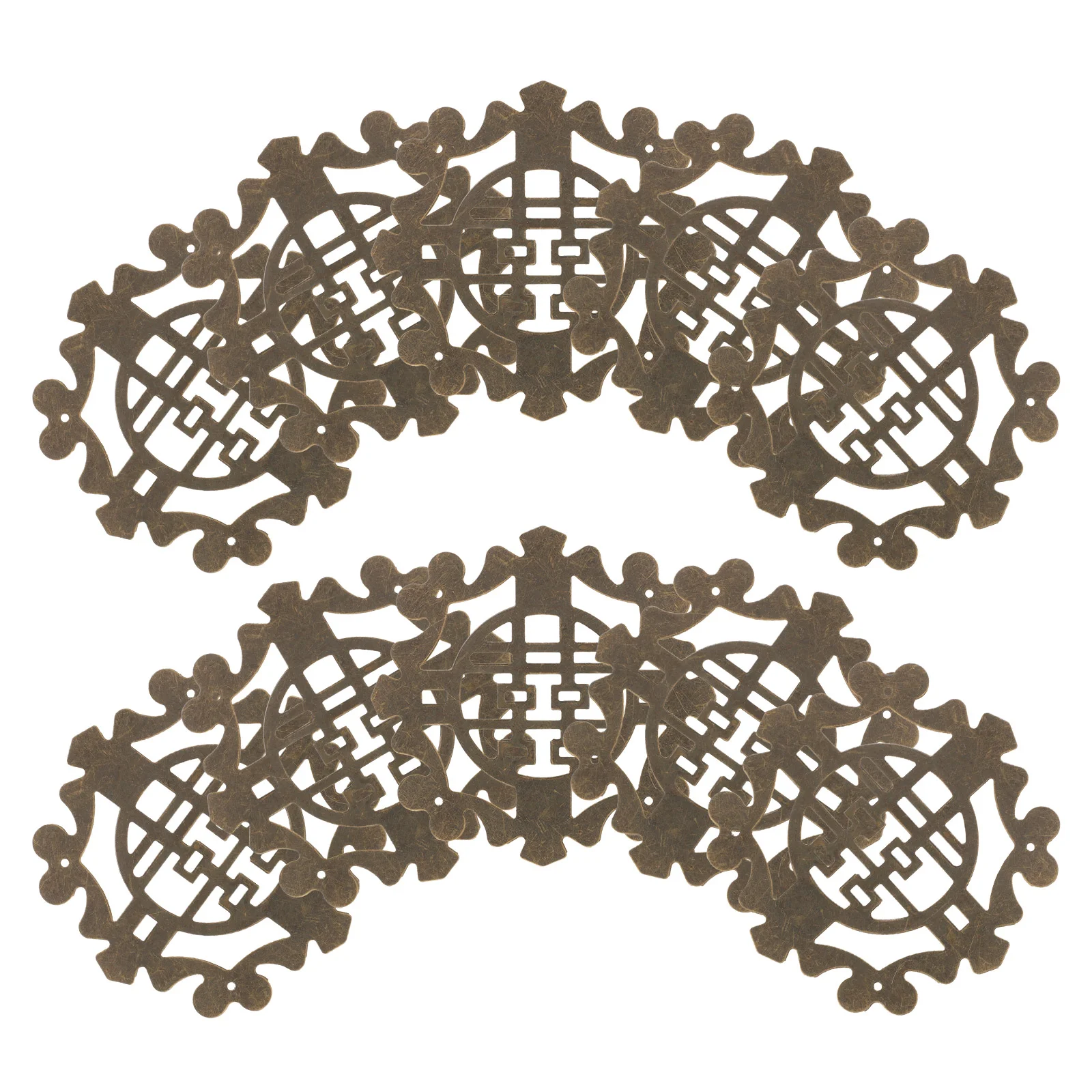 

Furniture Corners Iron Carving Decal Wedding Applique DIY Appliques Retro Decor Bed Carved Housewarming Present Door Wrought