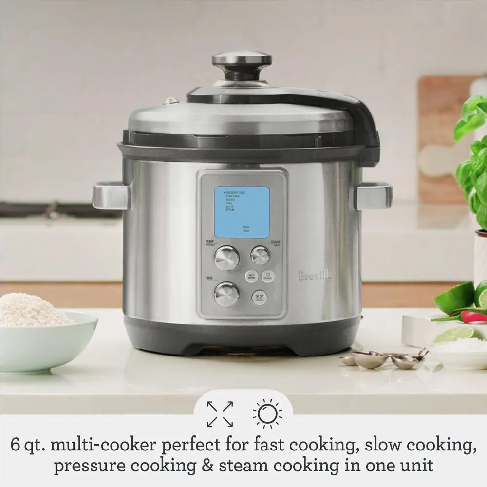 Fast Slow Pro Pressure Cooker , Brushed Stainless Steel