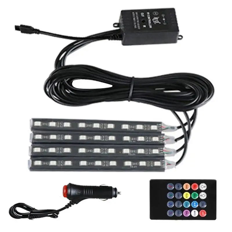 

Автомобильная светодиодная лента, музыкальная Светодиодная лента, освещение для автомобиля, светодиодная лента для автомобилей внутри, 12 В постоянного тока, пульт дистанционного управления, USB/Тип зажигания автомобиля