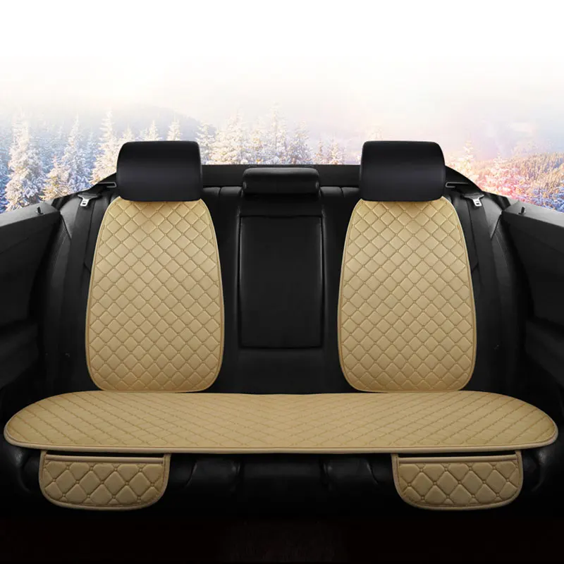 

Car Set Cover Universal Cushion Winter Warm Plush Vehicles Chair Front Rear Mats Automobile Seat Covers Pad Anti-Slip Protector