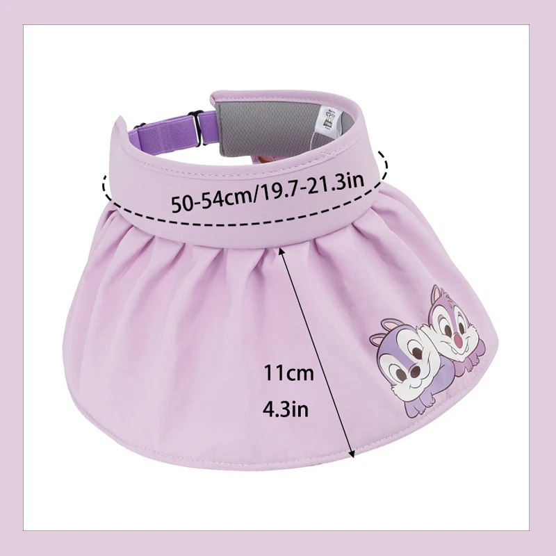 MINISO Disney Lotso Children's Sun Protection Hat Kawaii Adjustable Pooh Children Visor Hat Breathable Cartoon Stitch Kids Caps