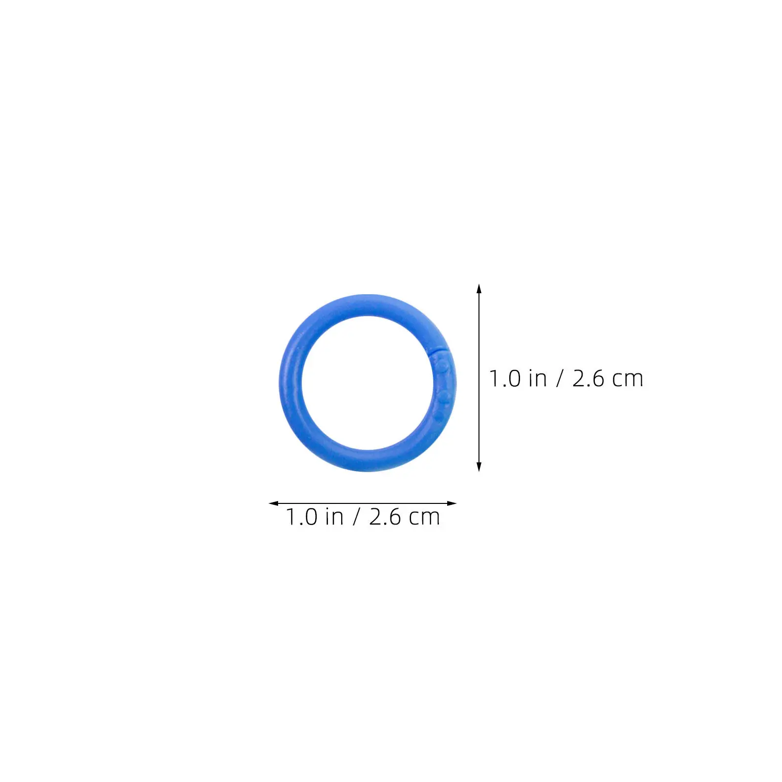 100Pcs 개방형 플라스틱 바인더 링 0.79in 다양한 색상의 루스 리프 링 노트 카드 캘린더 바인더 스크랩북 공예용