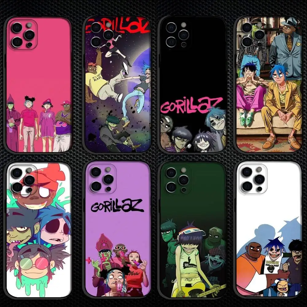 Gorillaz Anime Phone Case For IPhone 16 15 14 13 12 11 Plus Pro Max 