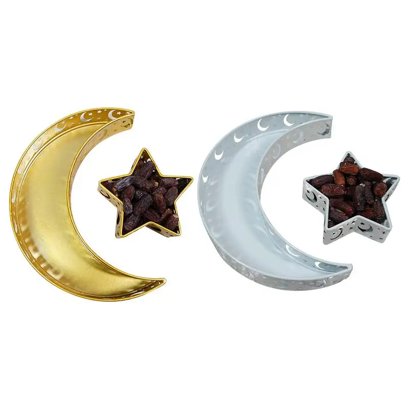 

Eid Serving Tray & Star Eid Ramadan Food Tray Muslim Islam Mubarak Food Tray Innovative Moon Serving Plate Home Decor