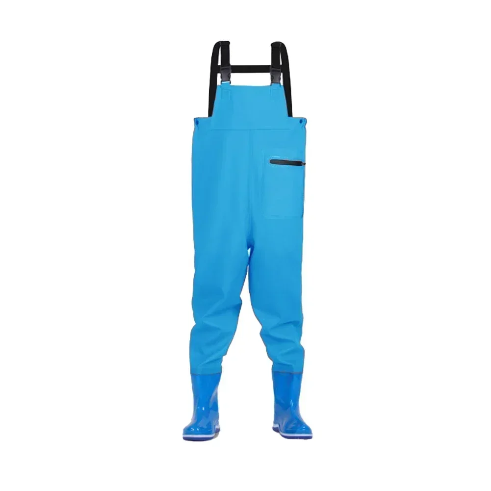 Kids Waders With Boots 4-Color Available Full Body Rain Trousers For Youth Teenagers Fishing Waterproof Pants fly fishing waders