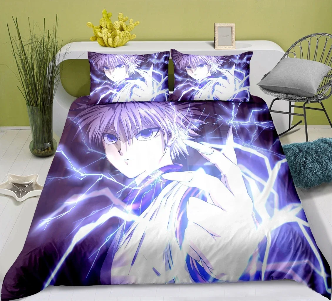 3d Printing Anime Hunter X Hunter 2_3pcs Bedding Set Single Twin Full Queen King Size Bed Set Adult Kid Bedroom Duvet Cover Sets