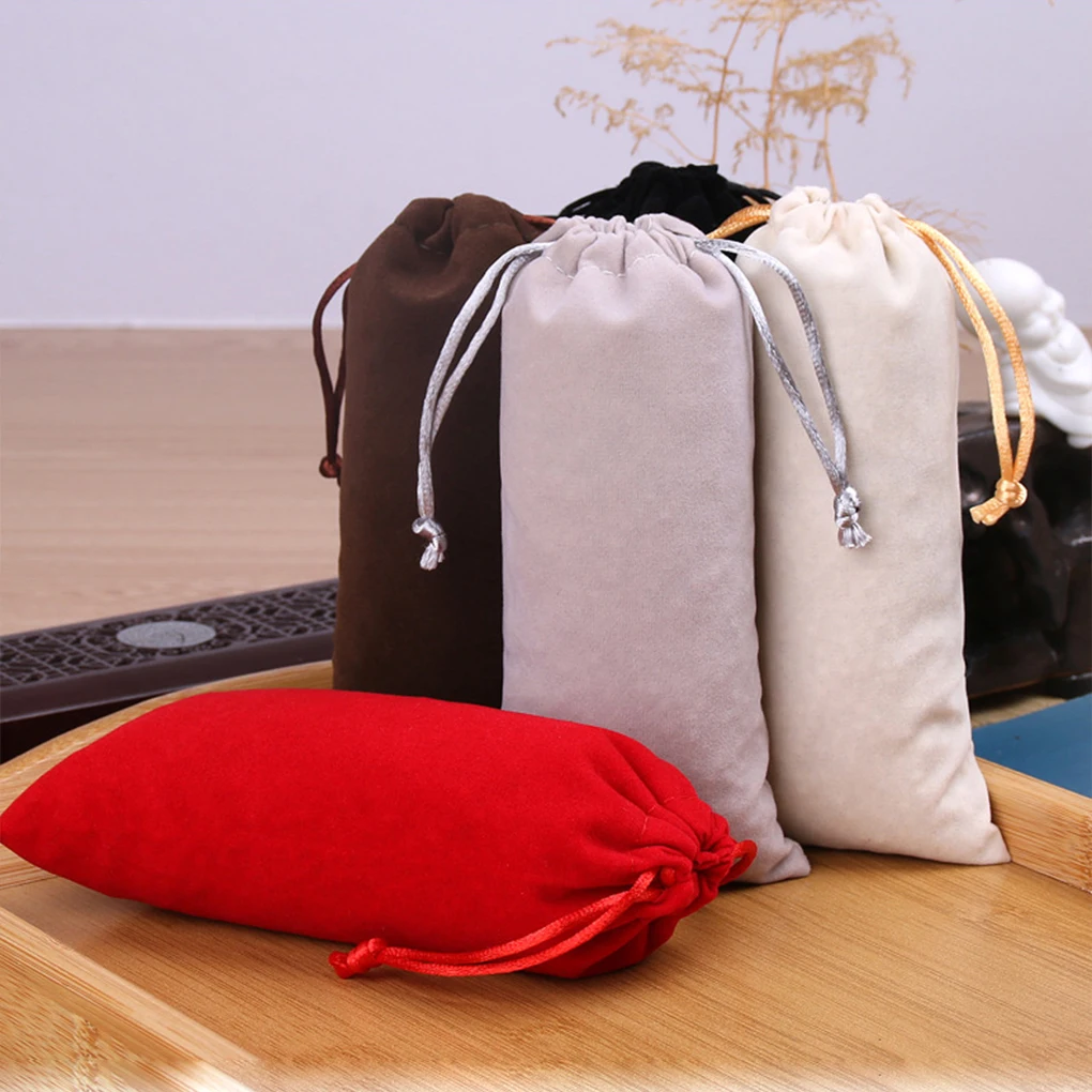 

Bag Drawstring Gift Velvet Storage Packaging Small Jewellery Necklace Reusable Pouch Pendant Wedding Holder Black
