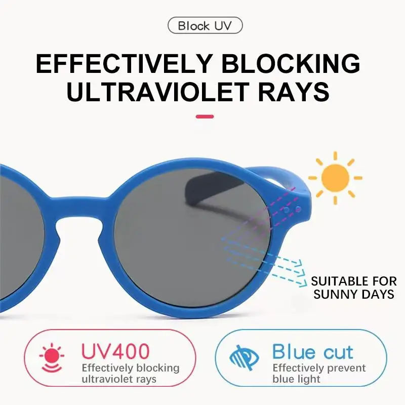 0-4-year-old Kids Sunscreen Travel Sunglasses Silicone Polarized UV Resistant