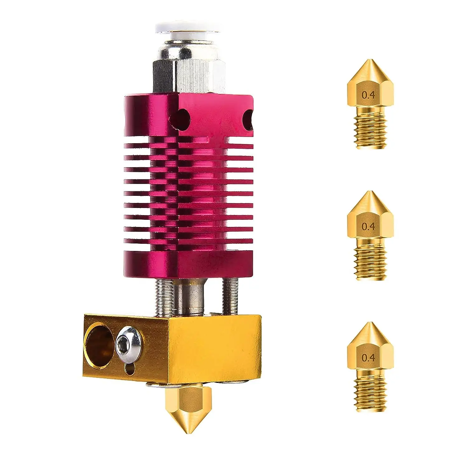 3D Printer Accessories 3sets Extruder Hotend 3 PCS 0.4MM MK8 Nozzles for CR-10 CR10 CR10S Ender 3 Ender 3 Pro 5