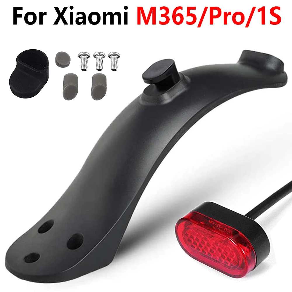 Rear Fender for Xiaomi M365/Pro Electric Scooter Short Ducktail Mudguard Back Wing Taillight For Mijia Mi 1S | Спорт и развлечения