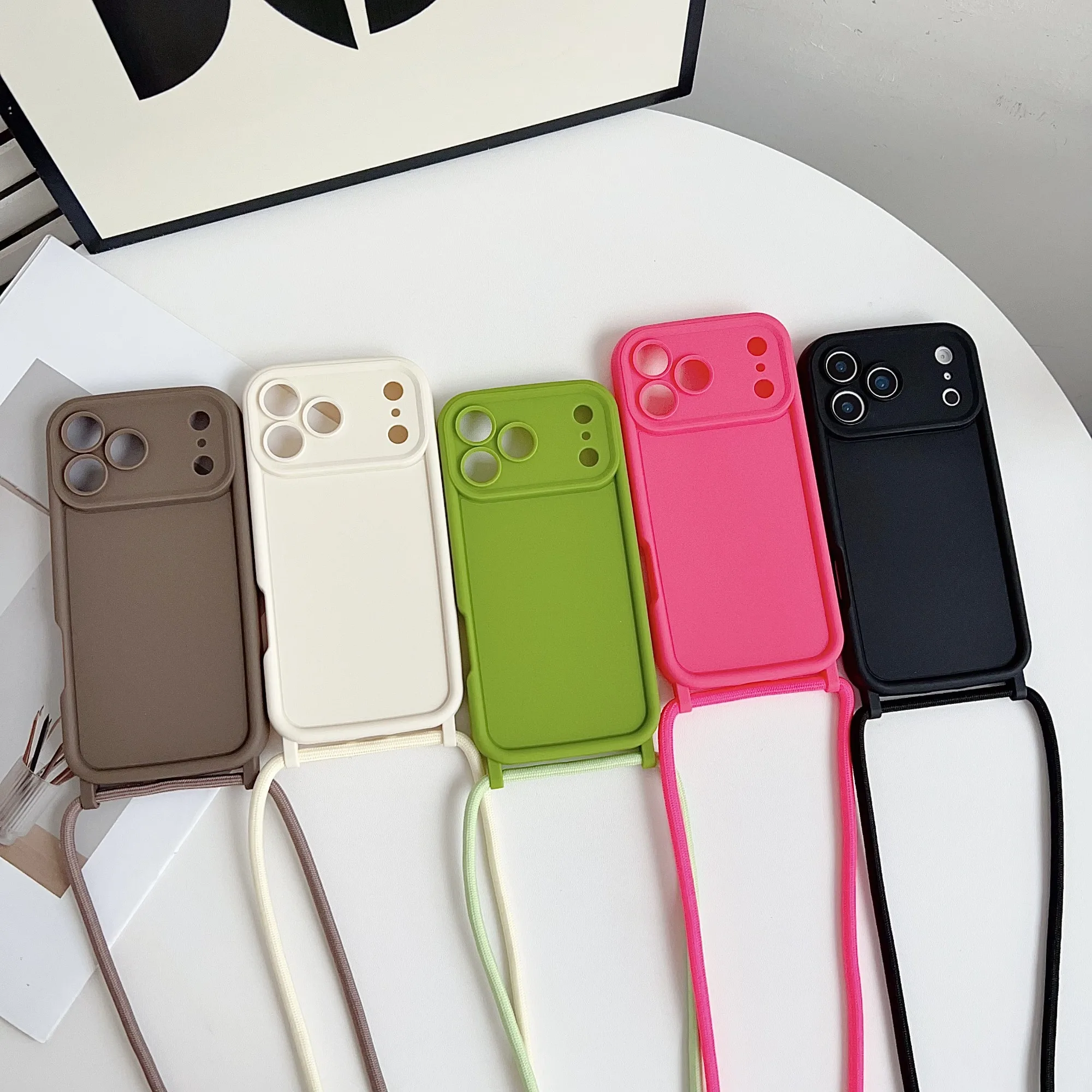 Premium Shockproof Phone Case with Crossbody Lanyard and Camera Protection