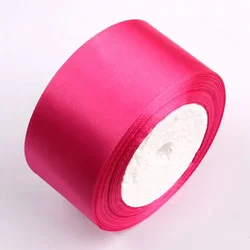 Versatile 25 - Yard Satin Ribbon - 36 Vibrant Colors for Crafts and Gift Wrapping (Rose)