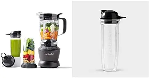 

Blender Combo 1200 Watt, 1200W, Dark Gray & 32 oz Cup with to-Go Lid Blender smoothie portable Lemon juicer Licuadoras para coci