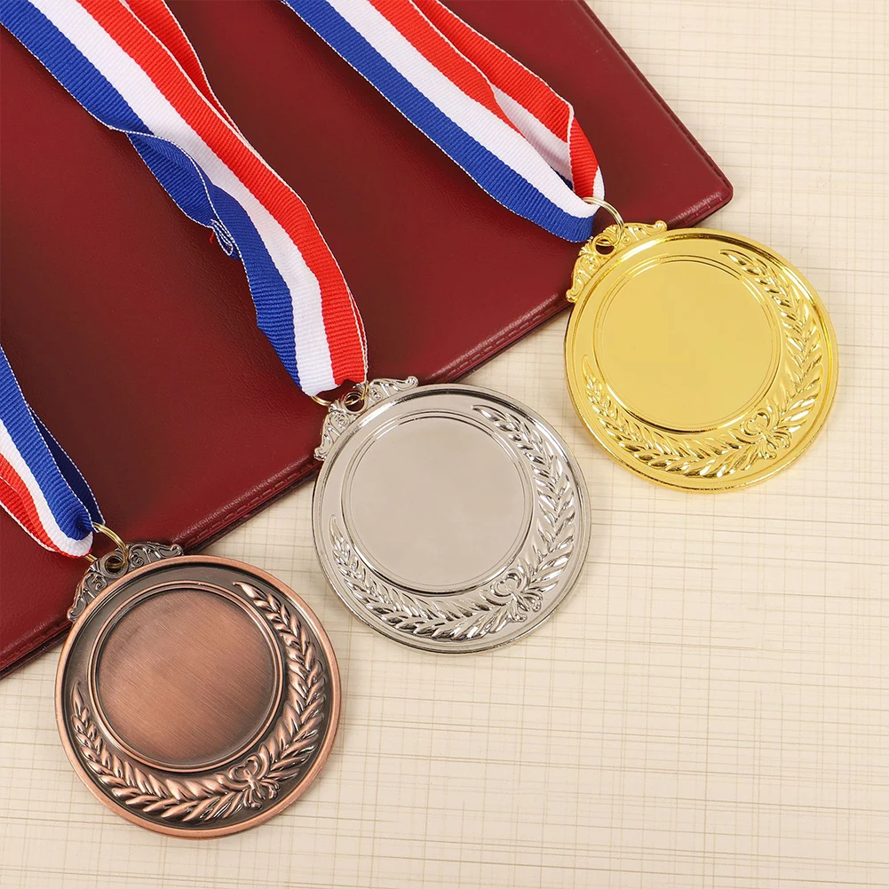 5.2cm Gold/Silver/Bronze Medal Award Medals Neck Ribbon Medal Child Lot Game Medals Sports Competition Winner Souvenir award medals