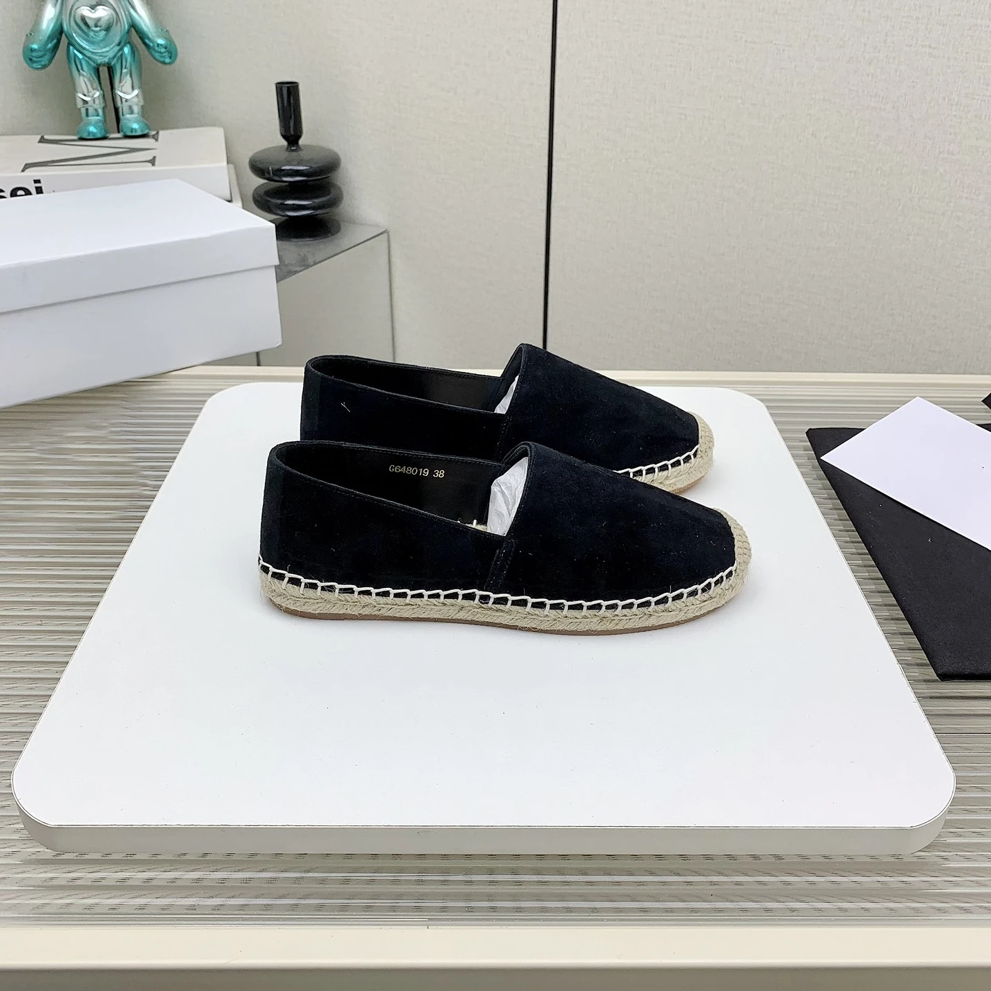 New Shoes Women Size35-41 Genuine Leather Espadrilles Natural Cow Suede Loafers Weaving Flats Designer Shoes Zapatillas De Mujer 6