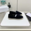 New Shoes Women Size35-41 Genuine Leather Espadrilles Natural Cow Suede Loafers Weaving Flats Designer Shoes Zapatillas De Mujer 6