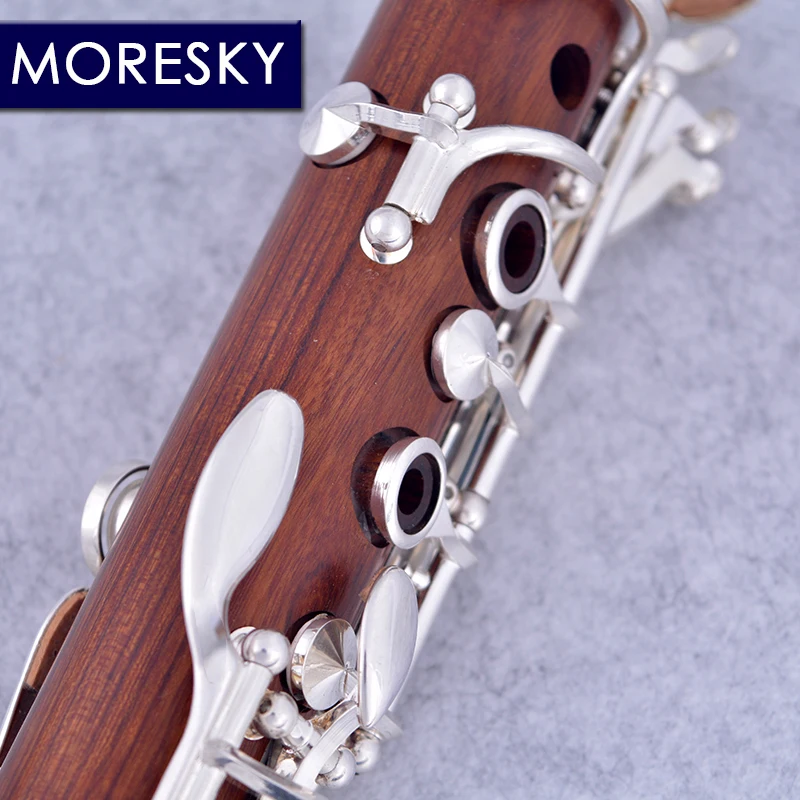 Red Wood Professional Clarinet 18 Keys Bb Rosewood Mopane Silvering Keys clarinet woodwind instrument clarinet and saxophone accessories