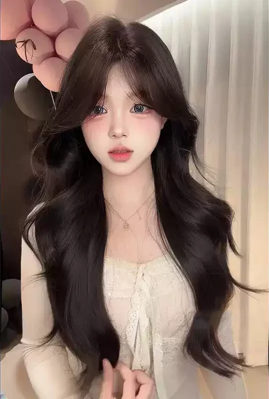 Black Brown Synthetic Lace Front Wig for Women