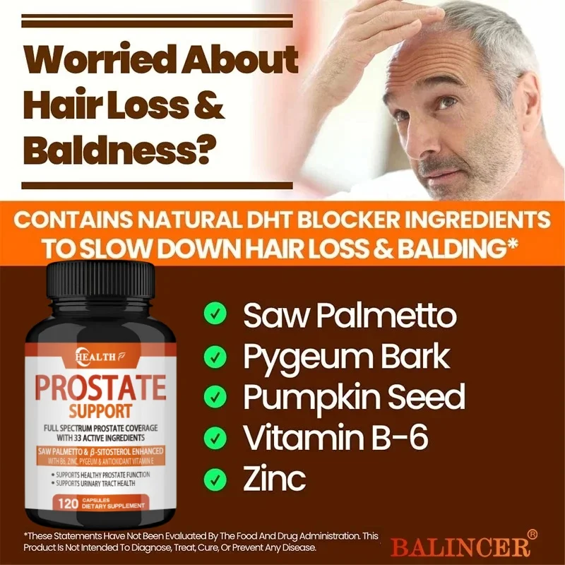 Saw Palmetto Supplement Antioxidant Vitamins for Prostate Support Urinary
