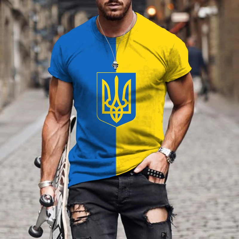 Camisetas deportivas para hombre, camiseta deportiva de Ucrania, con  estampado de bandera de Ucrania, camiseta de fútbol para adultos (color