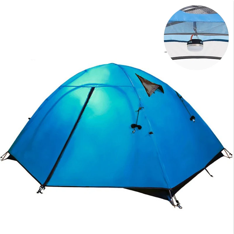 

2 Person 3 Season Backpacking Mountain Bouble Iayer Tent Portable Waterproof Ultralight Camp Supplies Outdoor Garden Tents