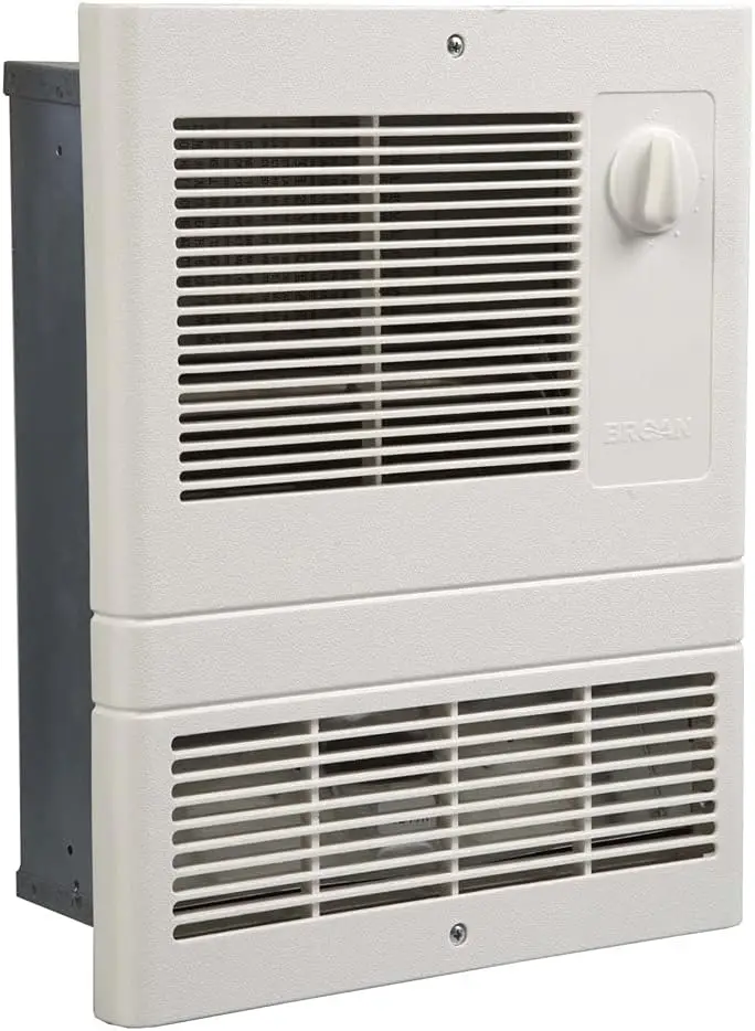 -NuTone 9815WH High Capacity Wall Heater with Built-In Adjustable Thermostat, 1500W, 120/240V, White