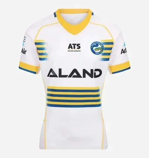 thumbnail image 1 of Camiseta de rugby de local/visitante Parramatta Eels 2024 - Talla para hombre: S-XXXL (nombre y número personalizados impresos), 1 of 5