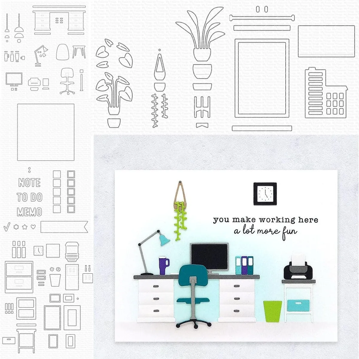 

At the Office Card Kit Release Metal Cutting Dies Scrapbooking Diy Greeting Card Album Mould Embossing Craft 2023 New Arrivals