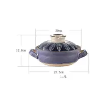 Casserole de cuisine rétro japonaise avec couvercle, poêle à Leurs oût, soupe en céramique, cuisson, bomicrophone optique, pots astronomiques 5