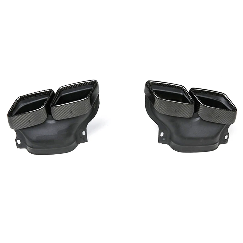 2014  2018 메르세데스 C 클래스 W205 배기관 업그레이드 탄소 섬유 무광택/광택 AMG C63 머플러 팁 노즐