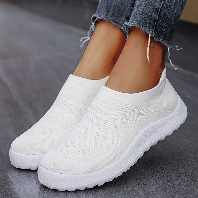 Fashion Sneakers Women Shoes Sock Slip On Sneakers For Women Non