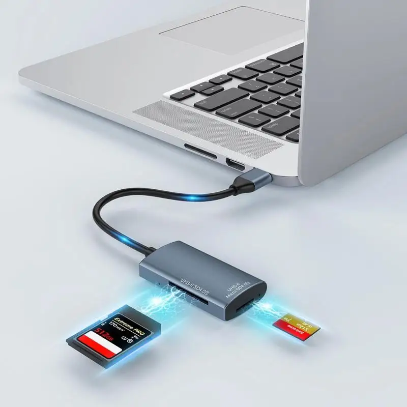 맥북 휴대폰용 USB 3.0 Otg 어댑터, USB-c 허브, 2 in 1 다기능 노트북 액세서리, 1-5PCs