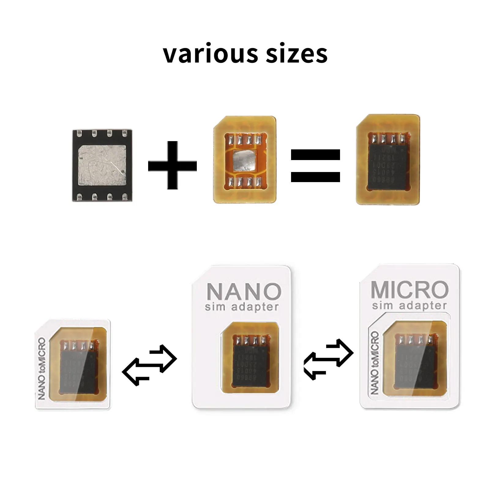 ESIM to Nano SIM Card Holder Adapter Solder Plate Recovery Physical Plate DIY 2 pcs sim card converter