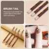 UsiDaer Kolinsky Nail Brush Acrylic with Red Round Wooden Handle and 100% Kolinsky Sable Hair for Crystal UV Gel Painting 6