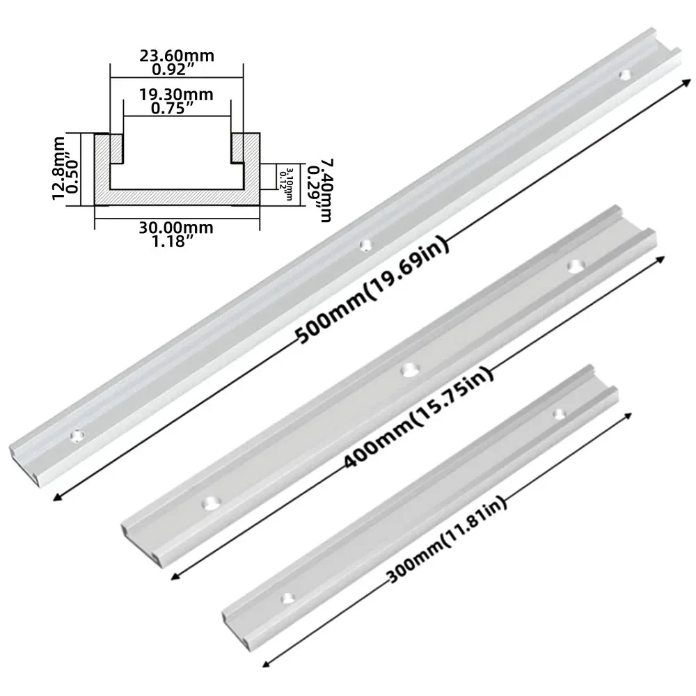 알루미늄 합금 T-트랙 슬롯 마이터 트랙 지그 고정장치, T-슬롯-목공 슈트 레일-T 슬라이더, 고정장치 슬롯 슬라이드 제한 가이드